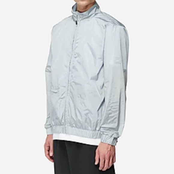 Rains Track Jacket Windbreaker Unisex Sky Blue Size Small Womens Mens NWOT - Picture 11 of 16